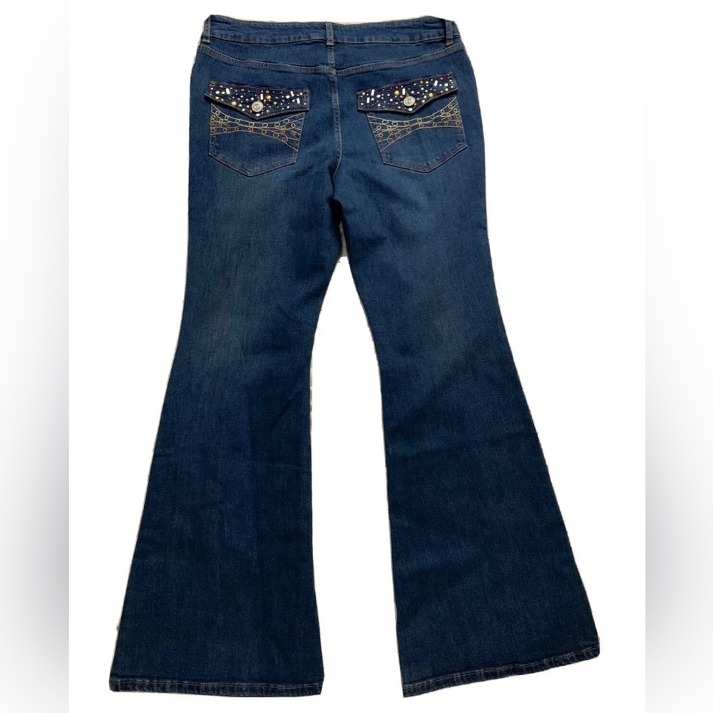 NEW Urban Outfitters BDG Jeweled Pockets Jeans Boot Cut Size 32 Womens